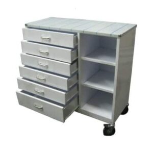 Anaesthetic Trolley 6 Drawers 3 Shelves – S/Steel top